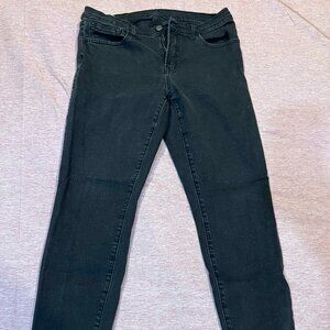 Gap Black Denim Jeans True Skinny Mid Rise 32 / 14 Regular